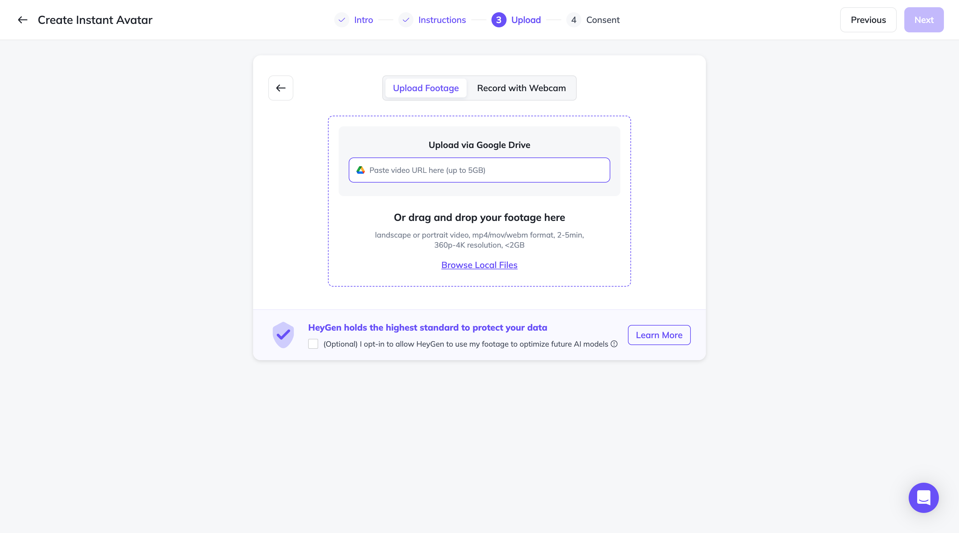 Click on Paste video URL here (up to 5GB)