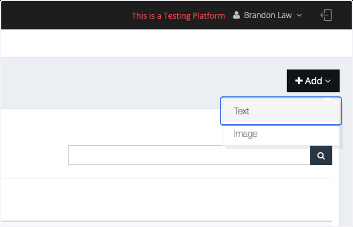 Click on Text