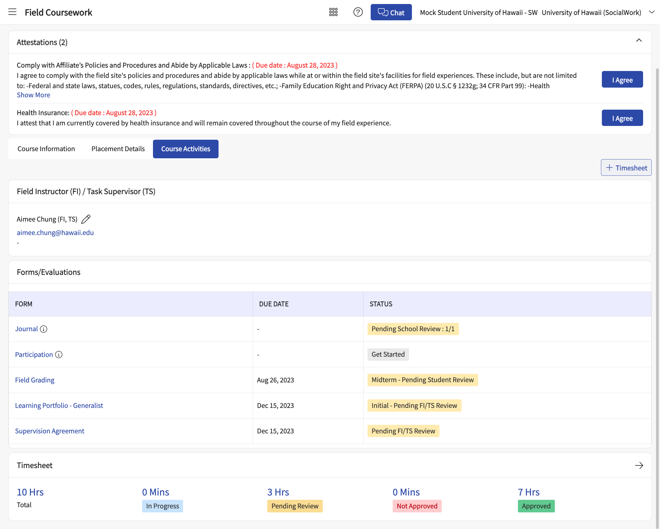 Click on Add timesheet