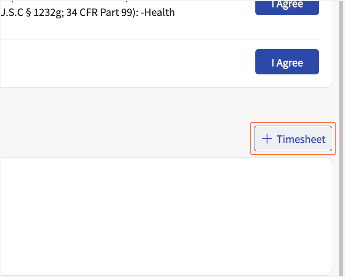 Click on Add timesheet