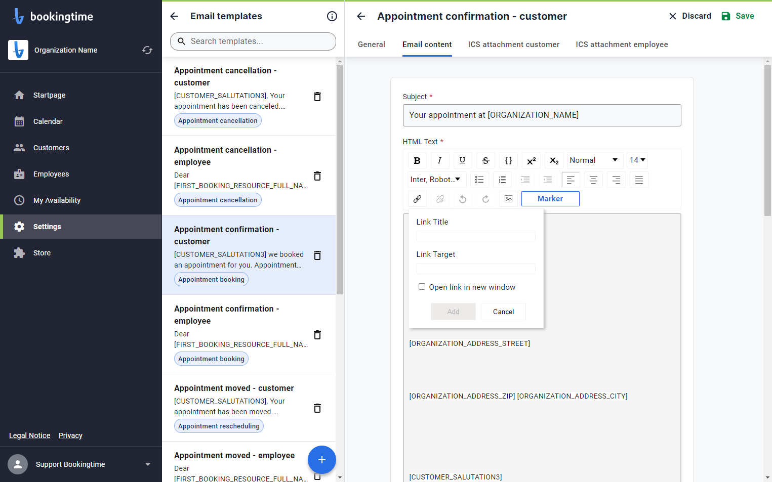 To edit the link title enter your wording of choice in Link Title field