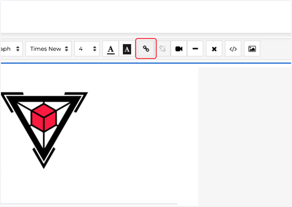 Click on Insert Link