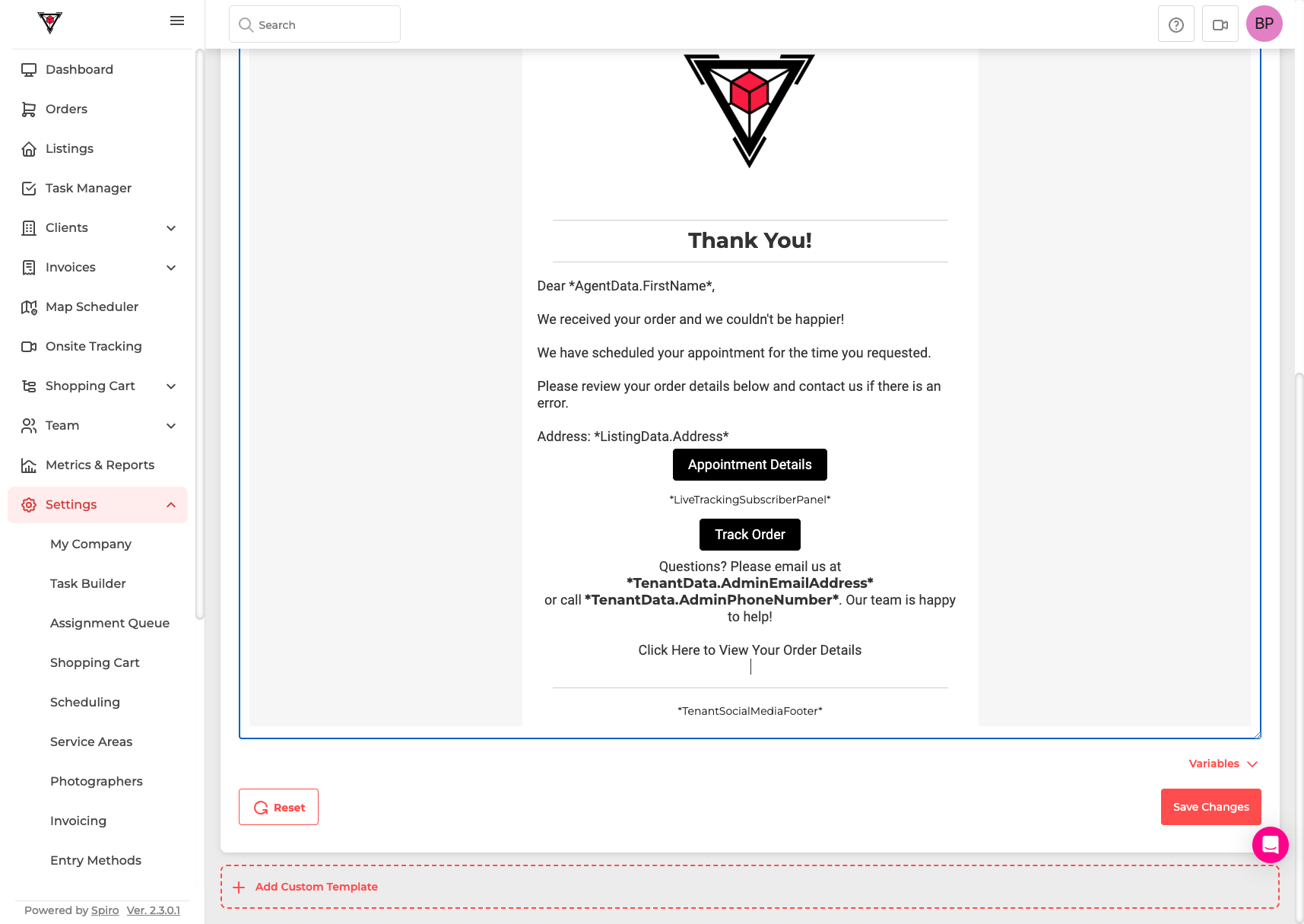 Let's add some text and set the link!