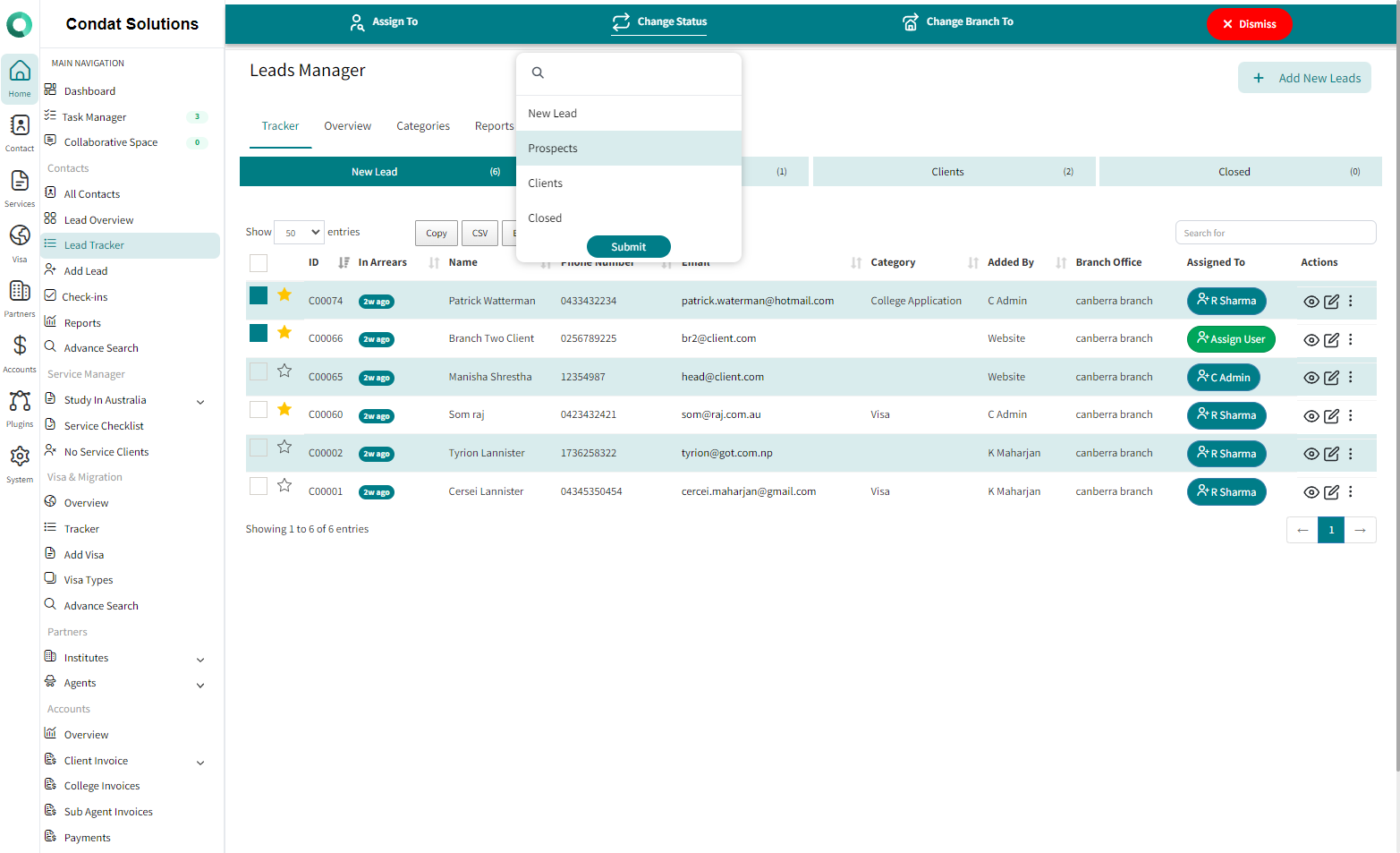 Tracking Lead, Prospect & Clients | Condat