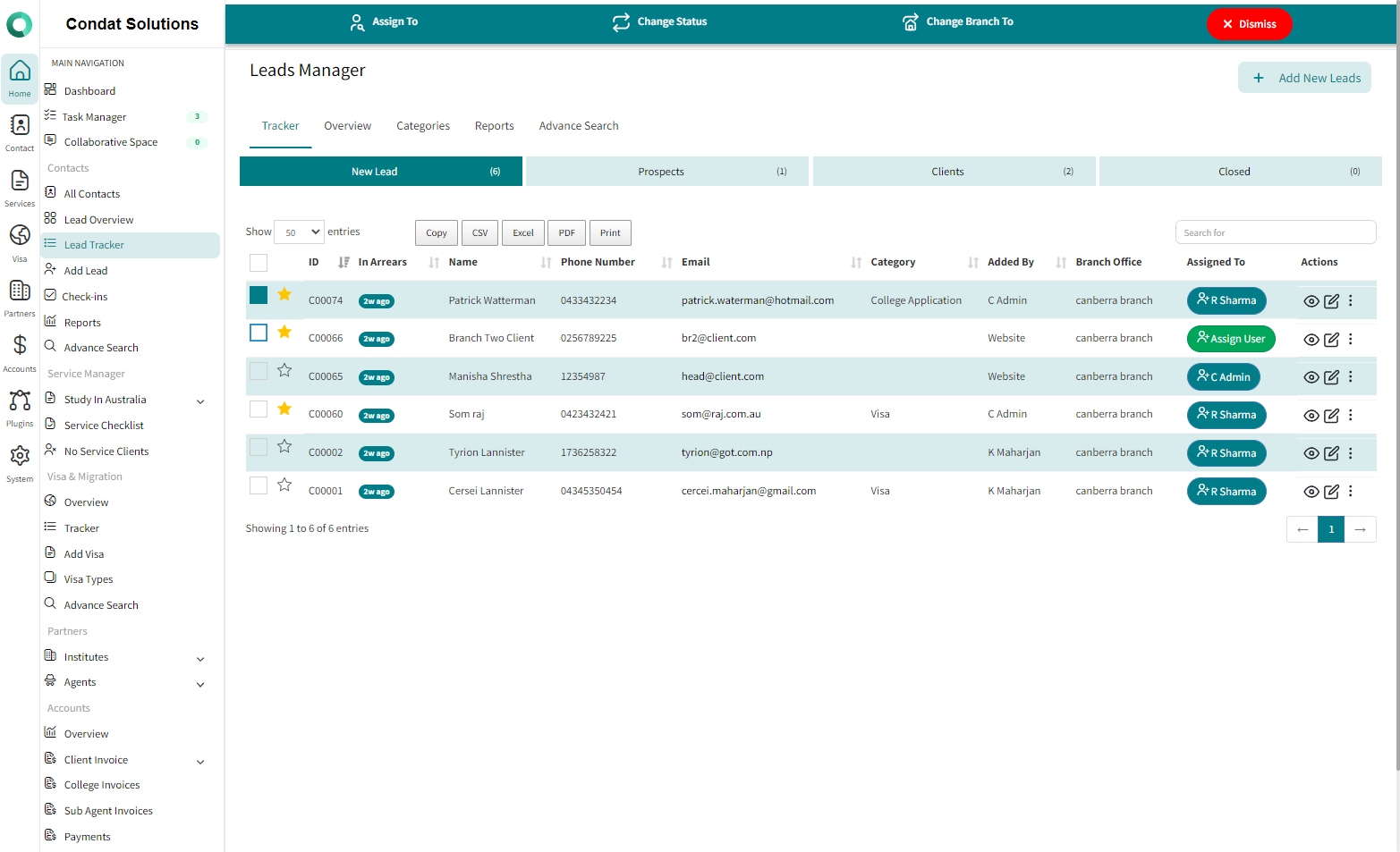 Tracking Lead, Prospect & Clients | Condat