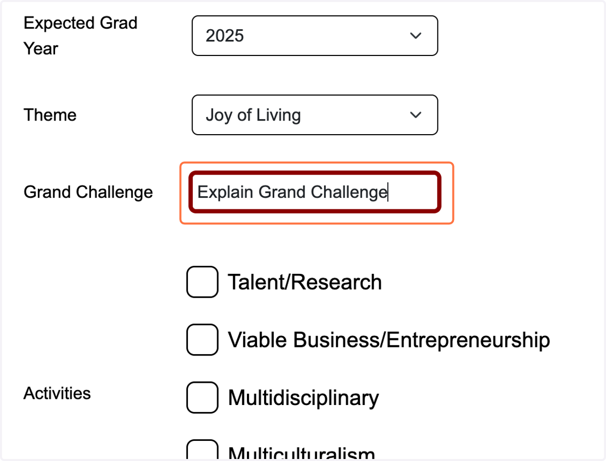 Explain your Grand Challenge