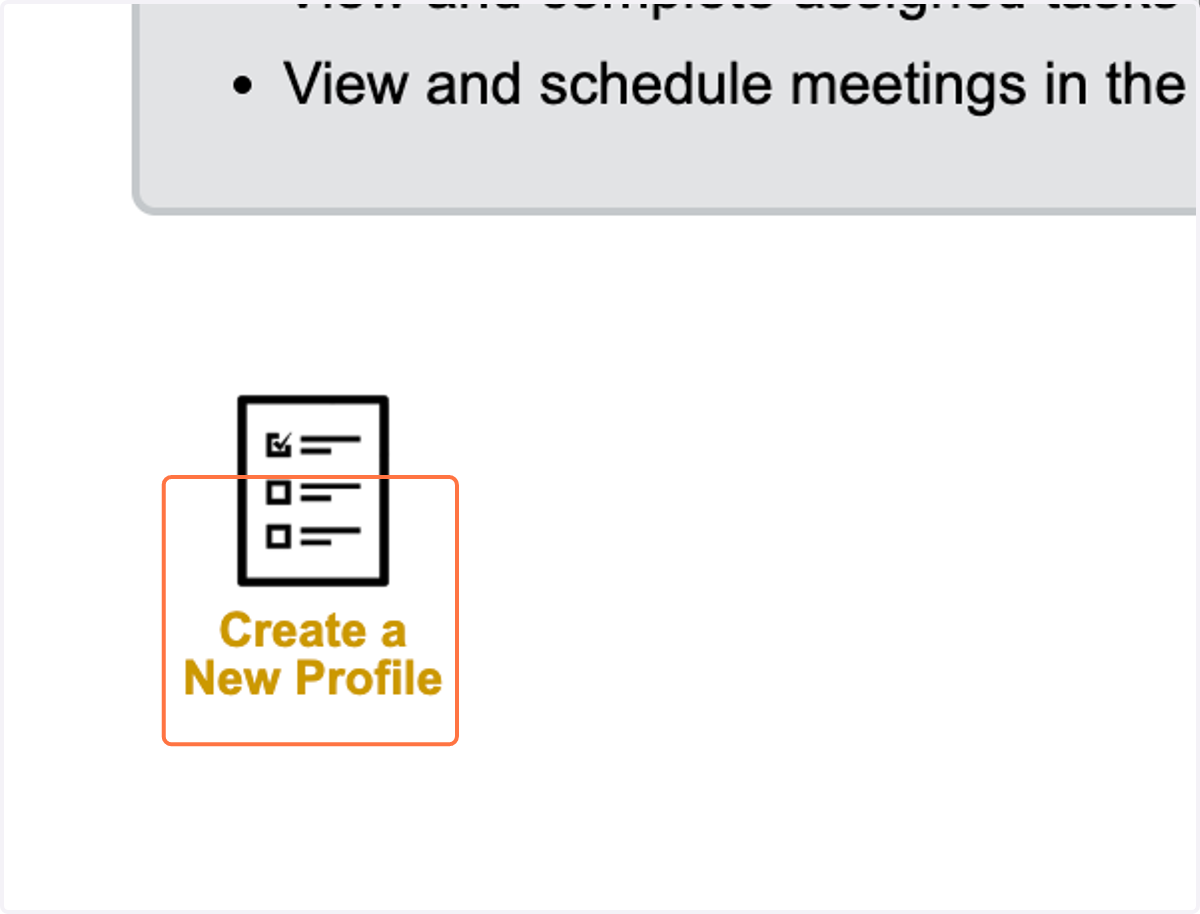 Click on Create a New Profile