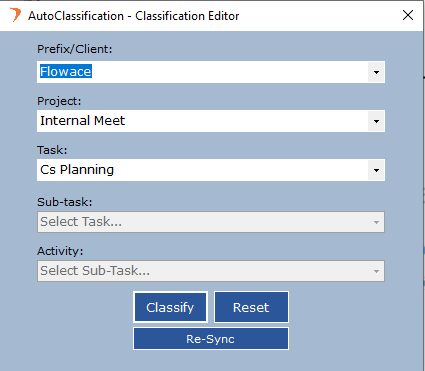 Select the task you want to work on and classify the same