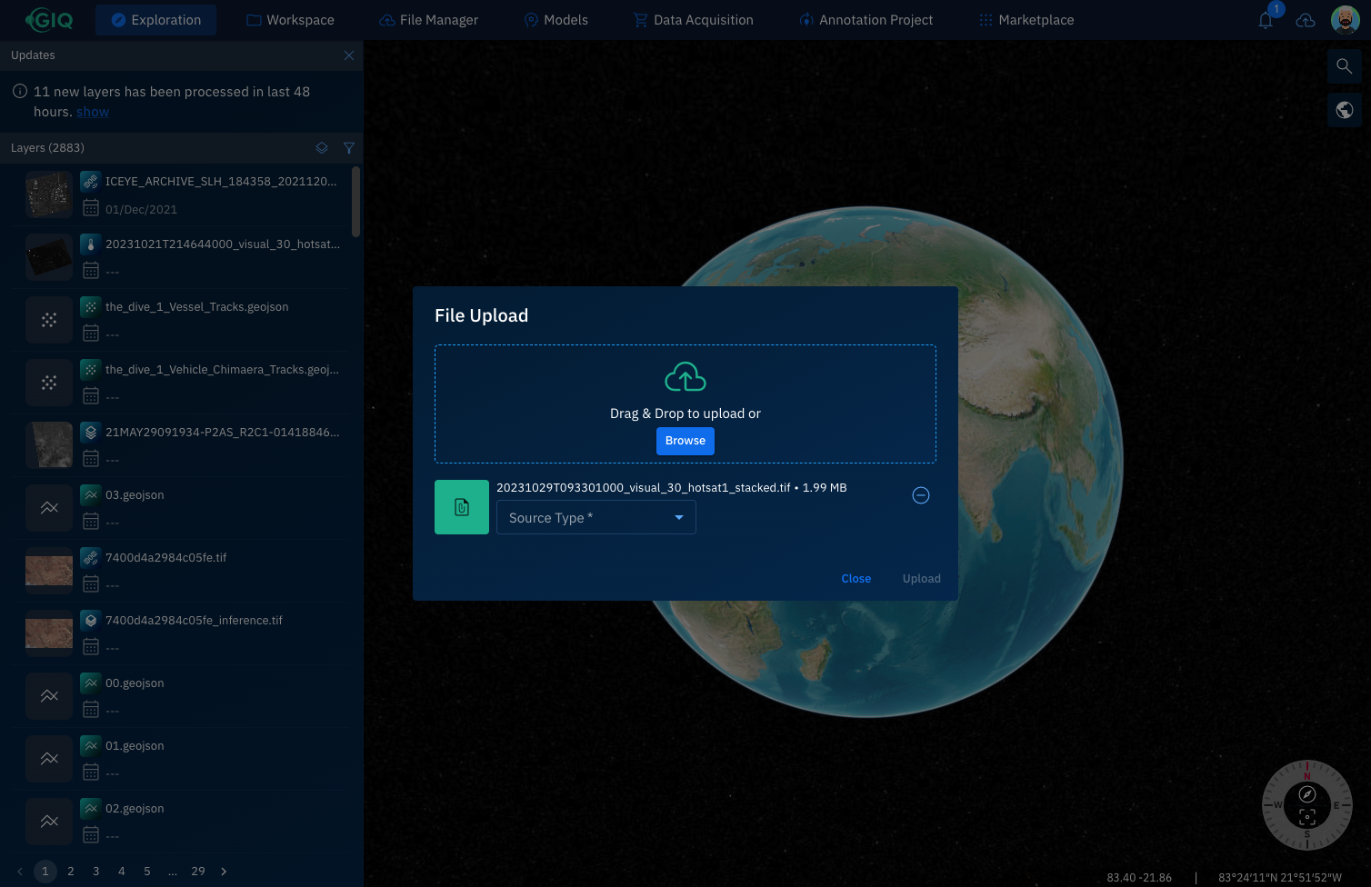 Upload from anywhere | GIQ Documentation