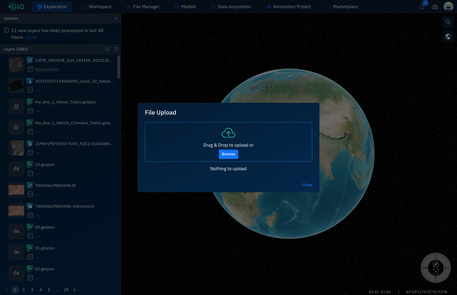 Upload from anywhere | GIQ Documentation