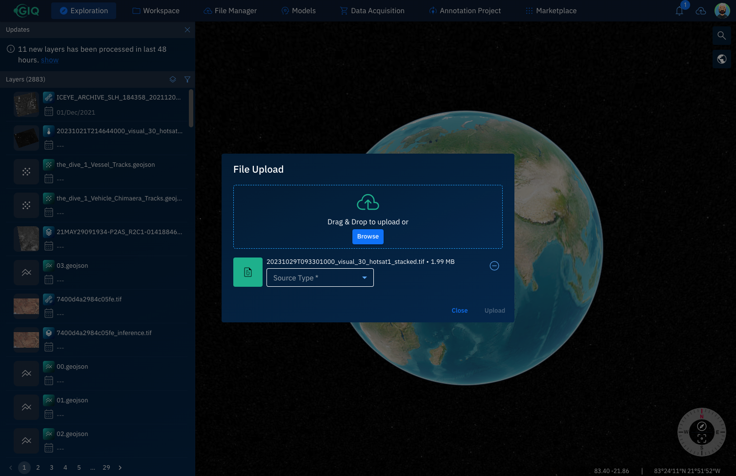 Upload from anywhere | GIQ Documentation