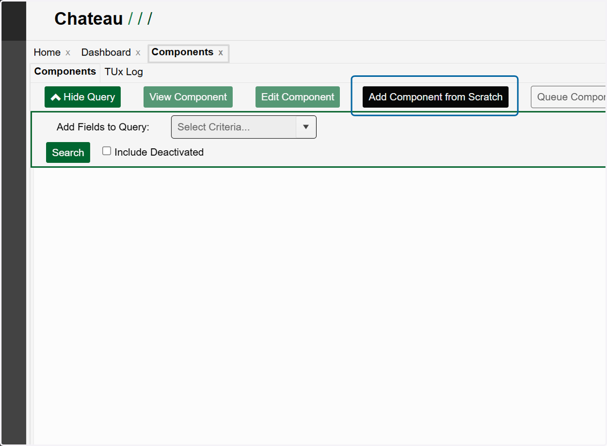 Click on Add Component from Scratch