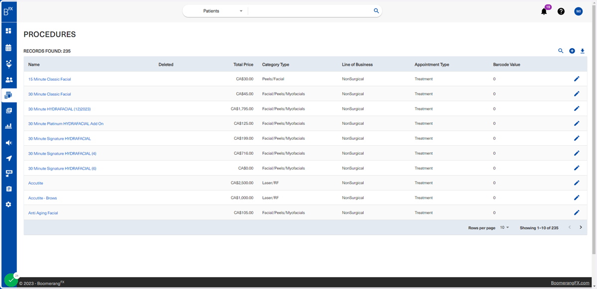 Procedures are first configured under Setup, but they are also accessible and can be modified through Accounting