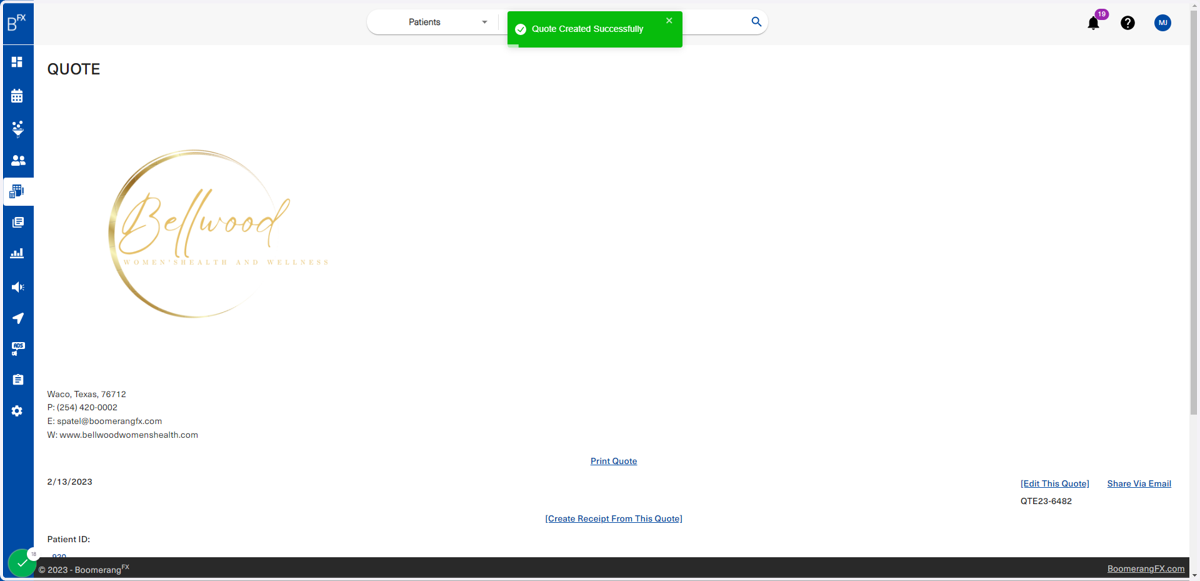 The green dropdown appears for confirmation