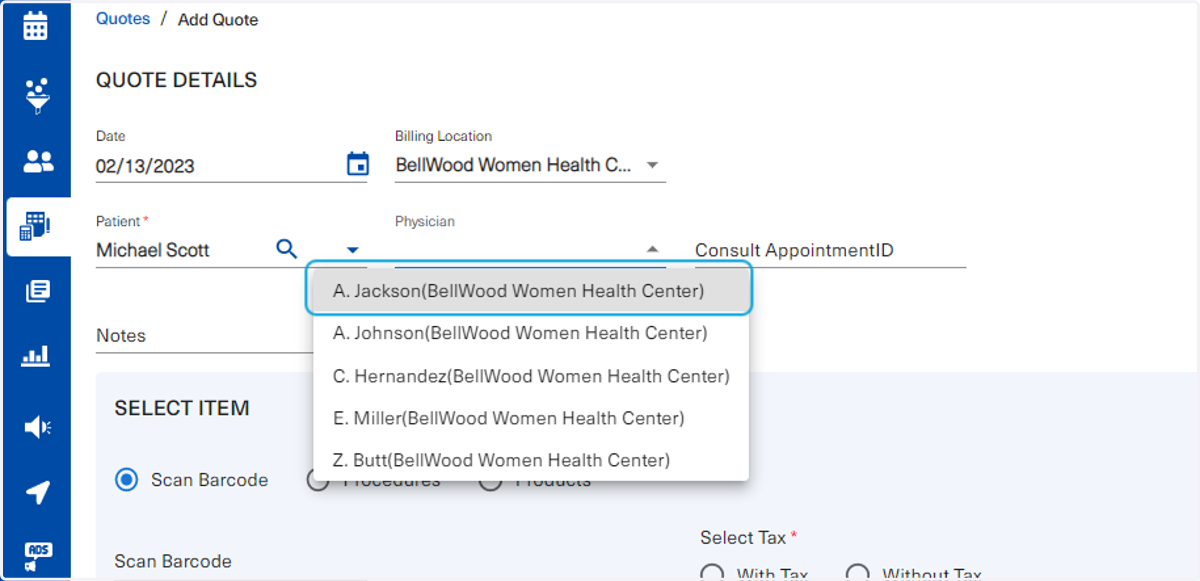 Click on option