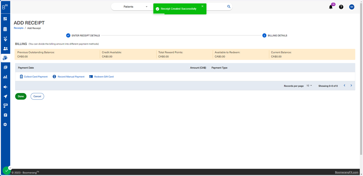 Users will be automatically redirected to this page to collect payment