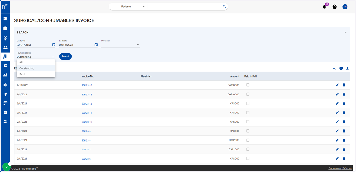 As you may notice, the invoice number is no longer in this current list