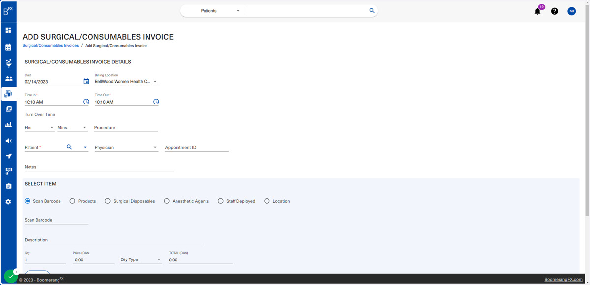 Fill the required fields as necessary