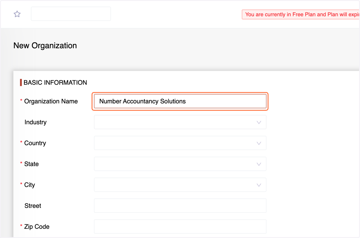 Enter the full name of your business or organization.