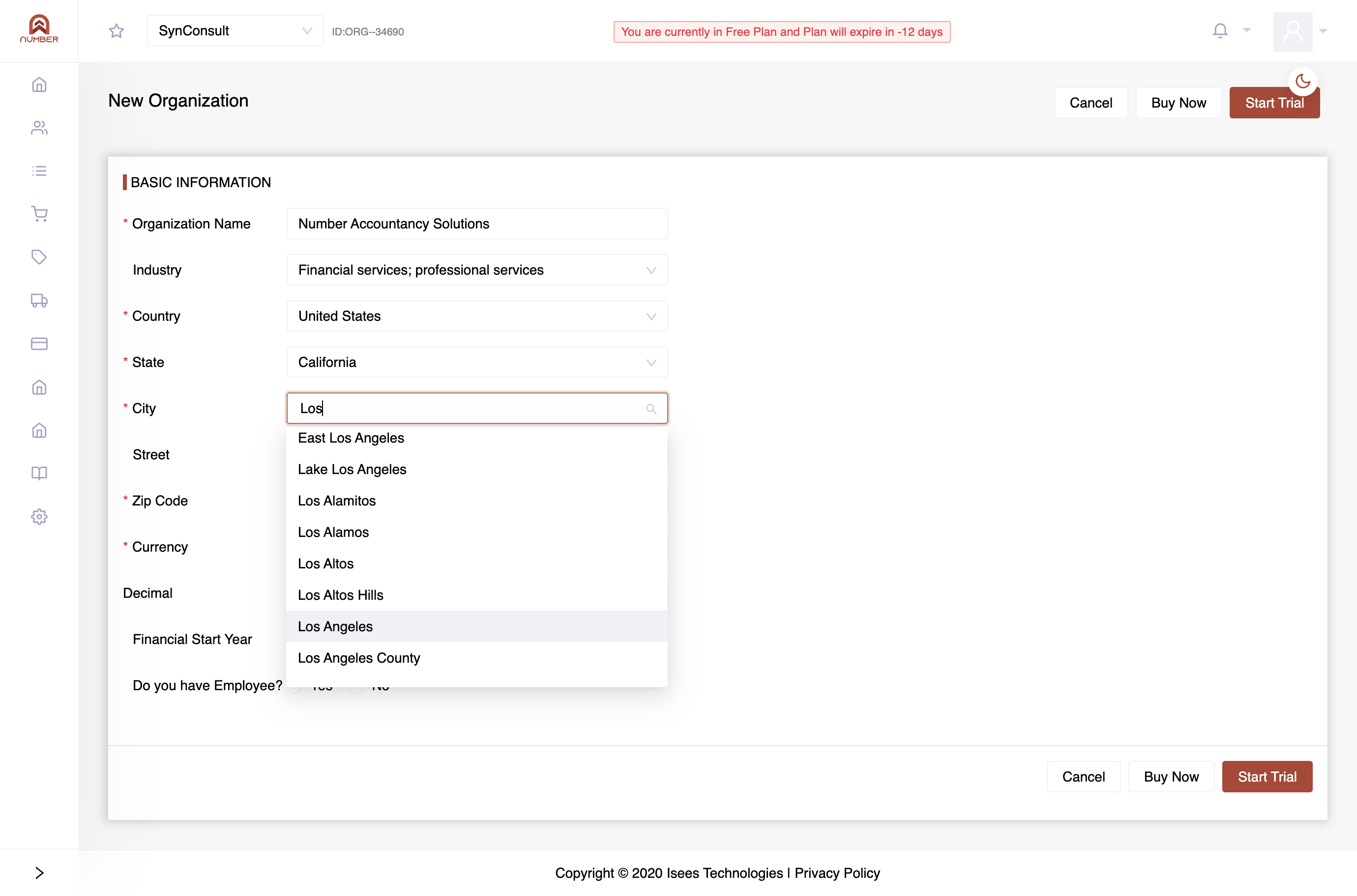 Enter the primary city where your business is located.