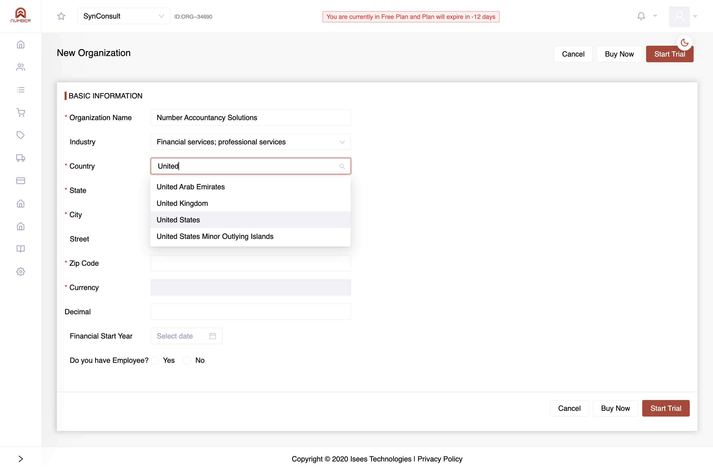 Indicate the country in which your organization primarily conducts its business activities.