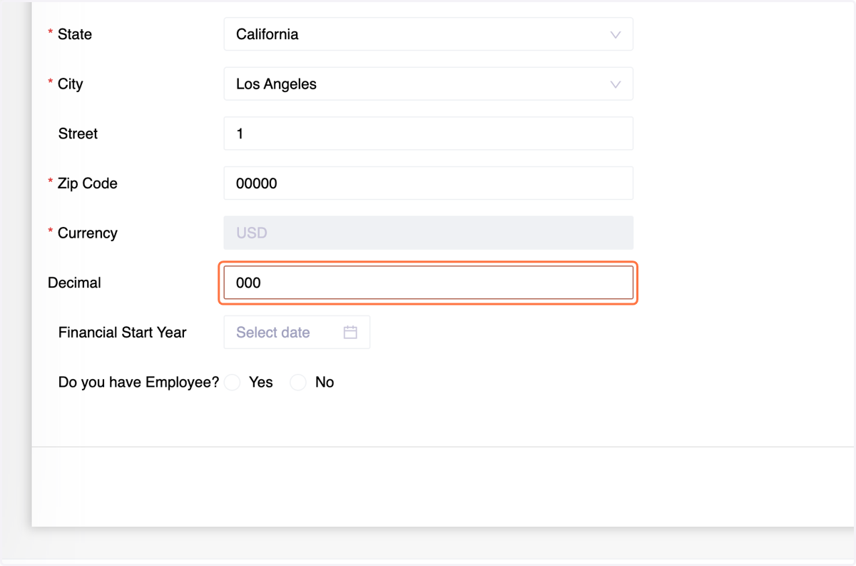 Define the number of decimal places you want to use for monetary values (e.g., 2 decimals for cents).