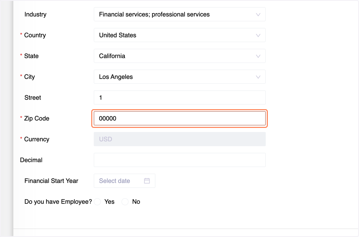 Enter the postal or zip code of your location.