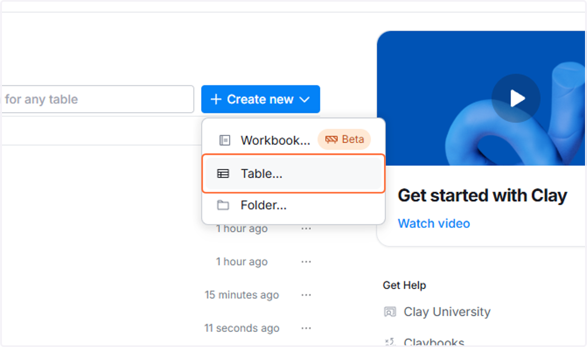 If you don't have an existing table, create a new one