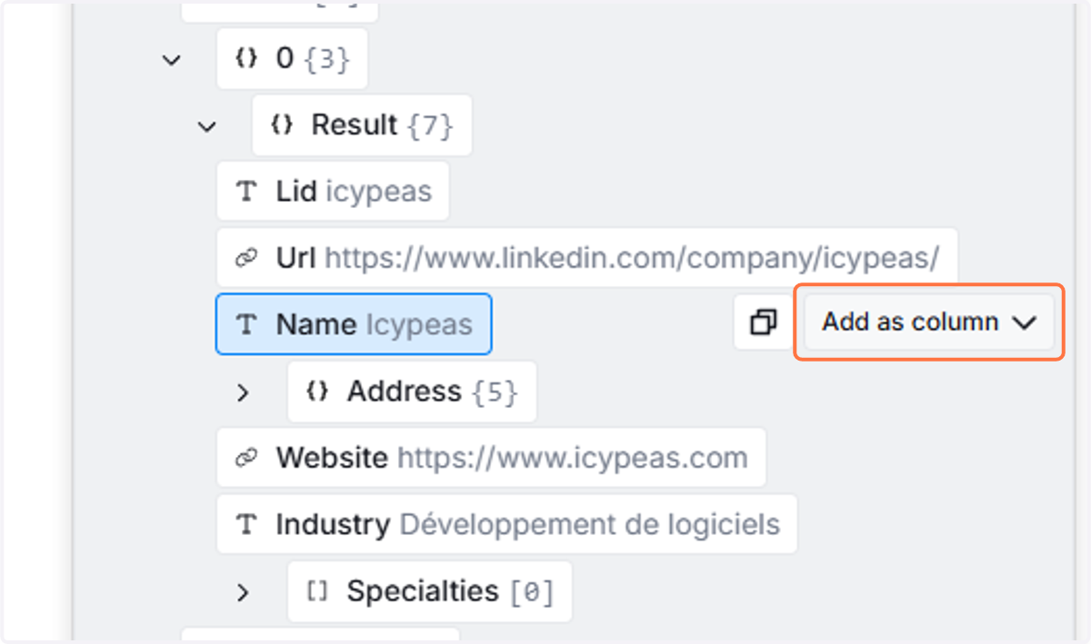 Eventually, you can create columns for the information you want
