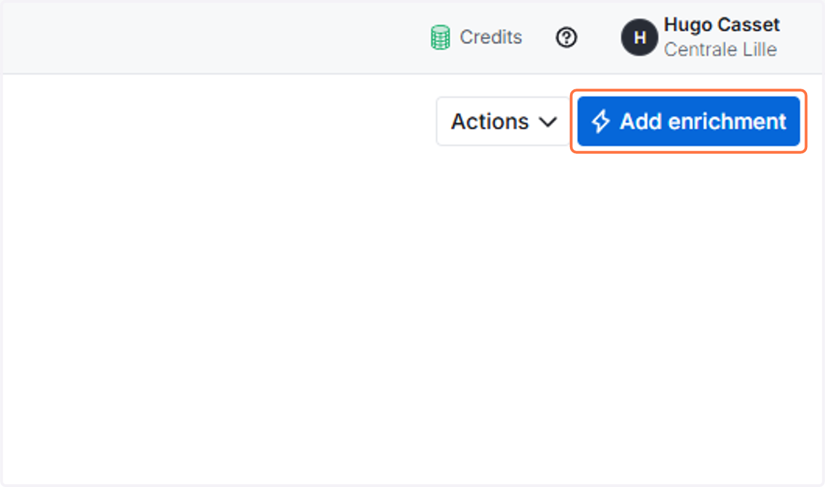 Click on Add enrichment