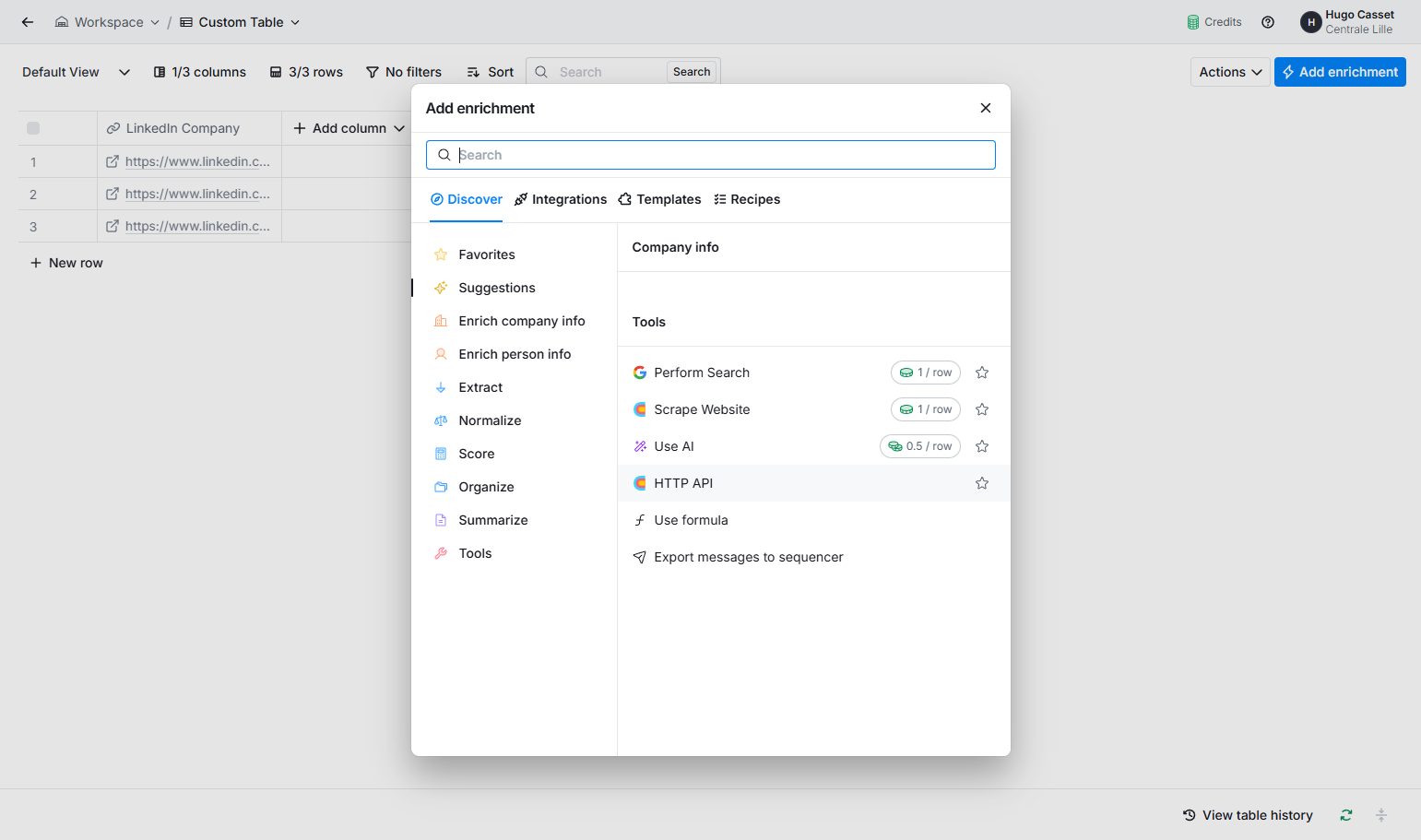 Select HTTP API