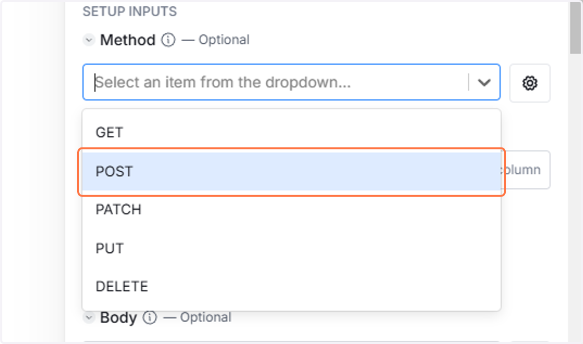 Choose POST
