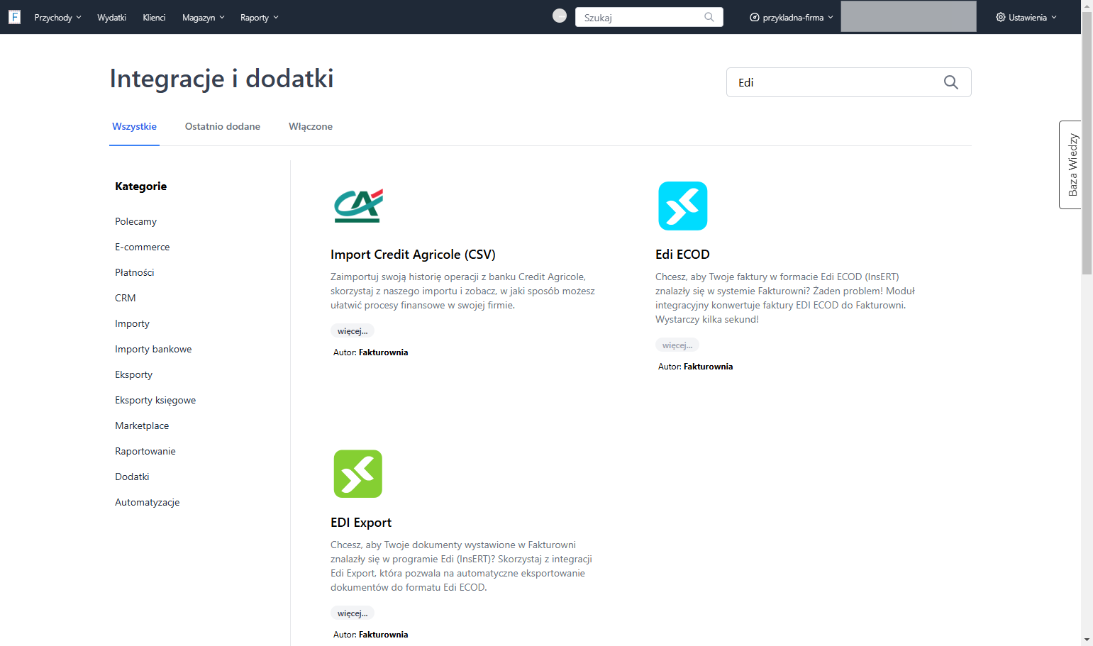 Kliknij w dodatek