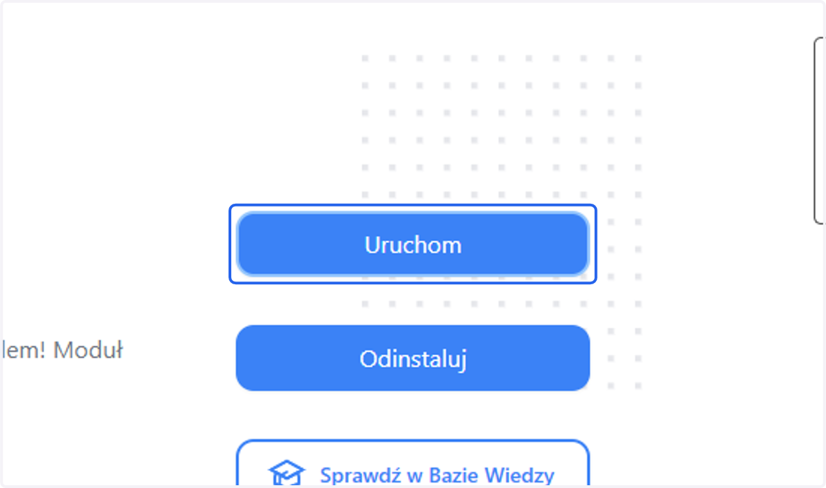 następnie w przycisk Uruchom