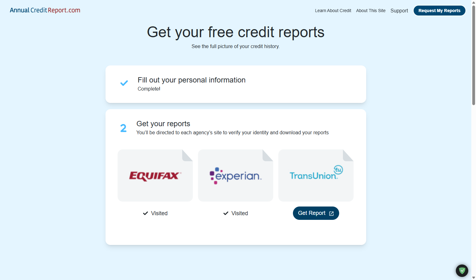 Click on Get Report