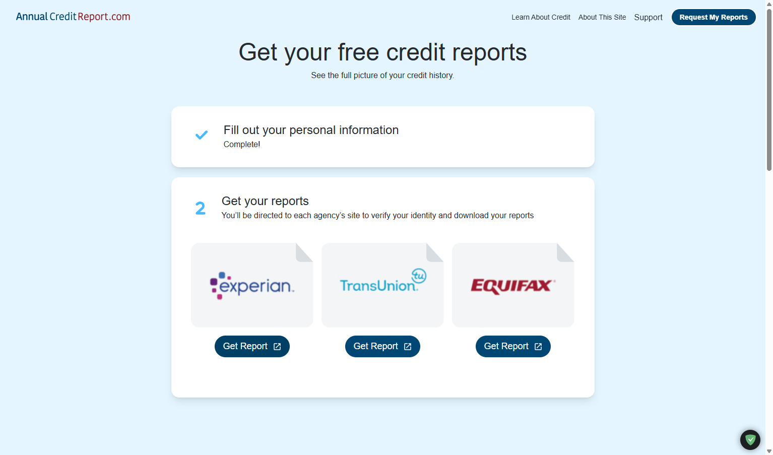 Click on Get Report