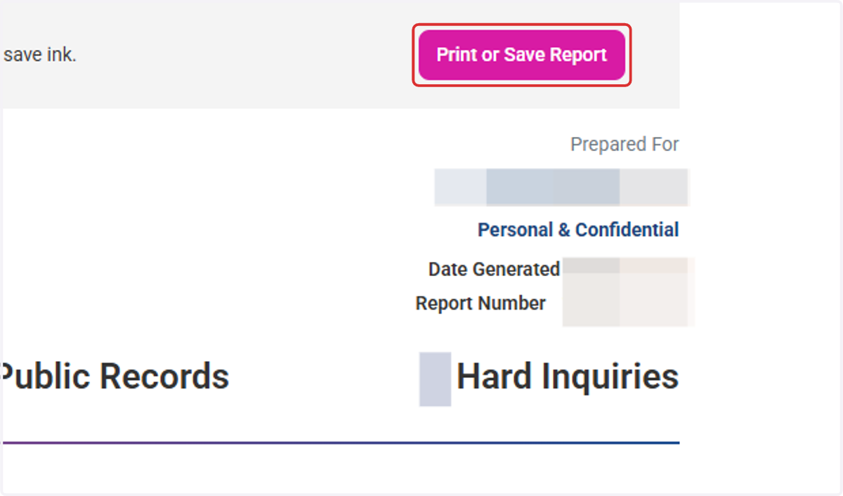 In the new tab or window, click on Print or Save Report