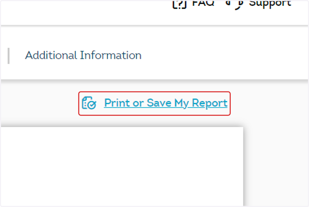 Click on "Print or Save My Report" and save PDF