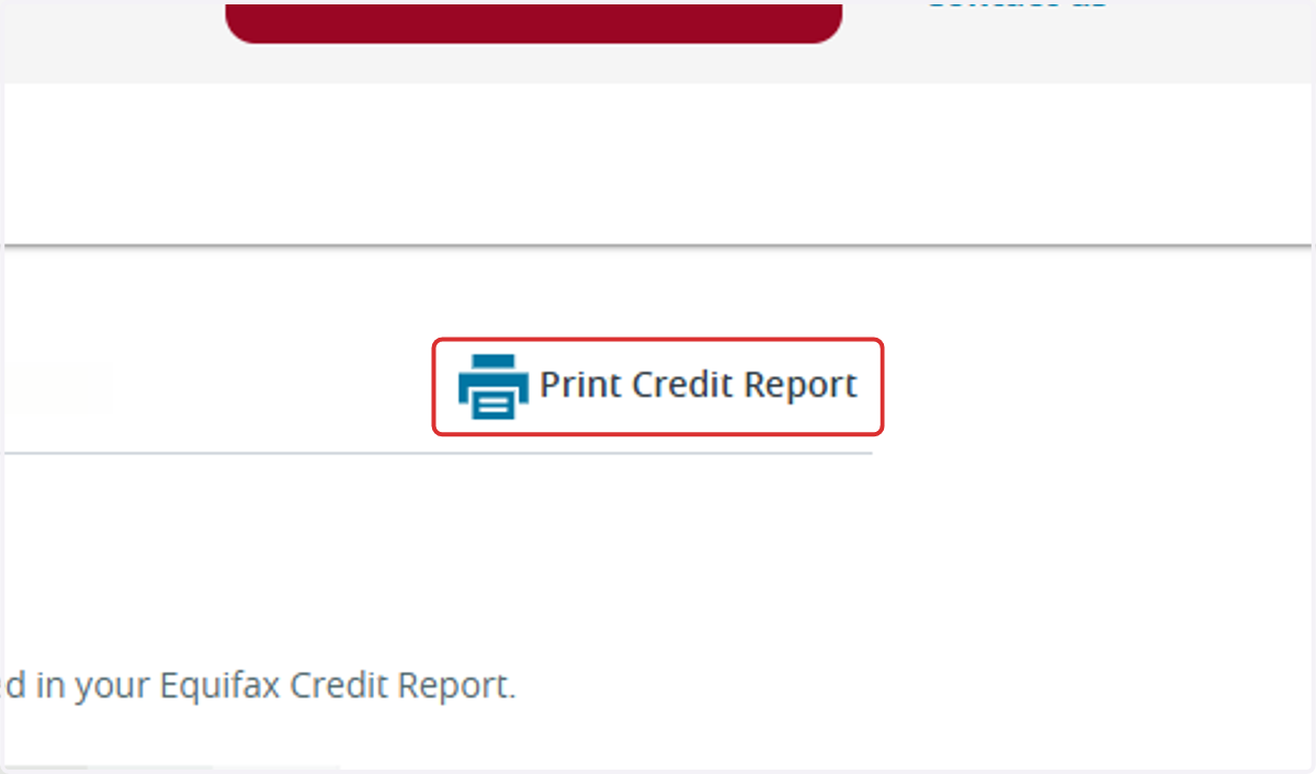 Click on Print Credit Report and save your report
