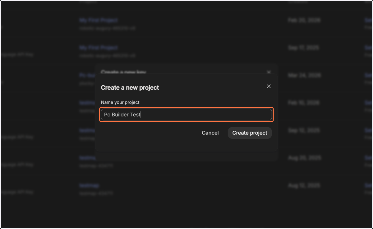 Type "Pc Builder Test"