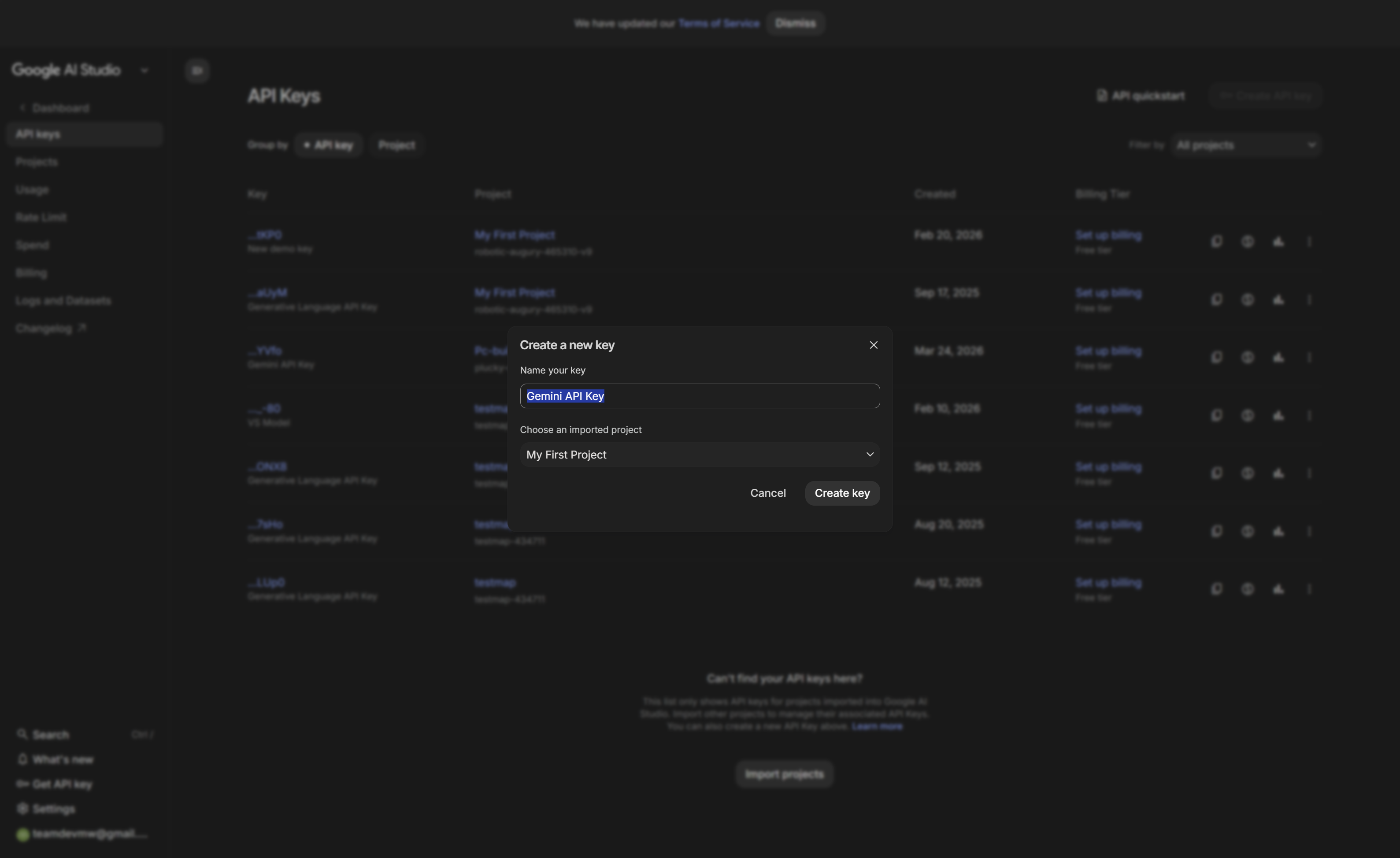 Click on My First Project