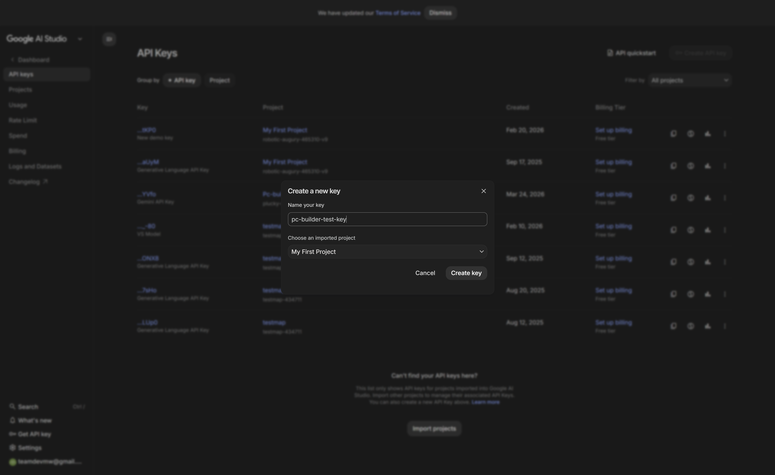 Click on My First Project