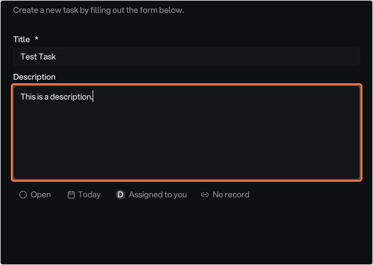 Task Title Creating a Task in the CRM | Help Center - AI Acquisition