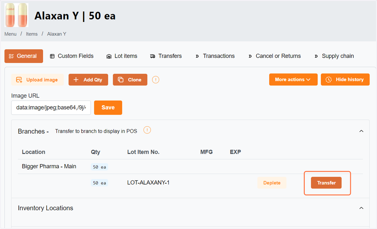 Select "transfer"