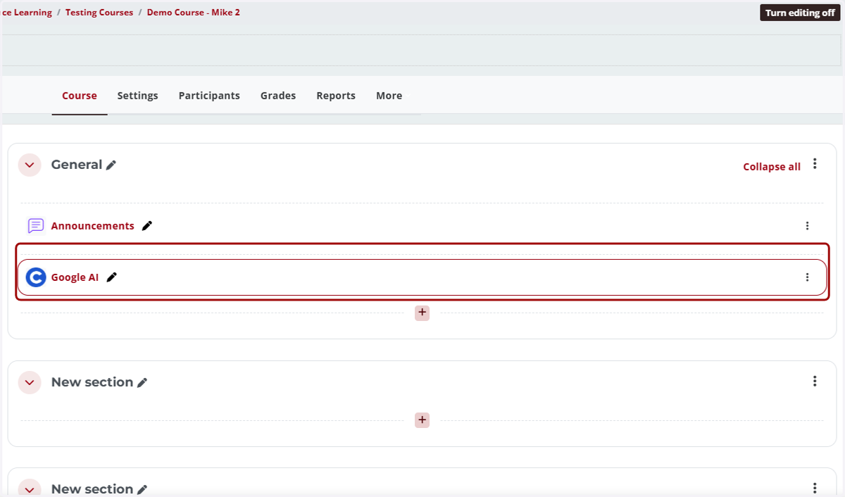 Click on Activity or resource…