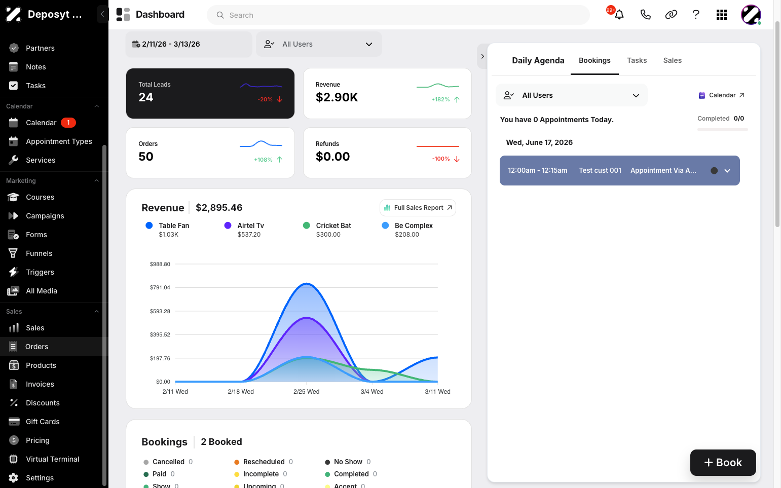 Step 1: On your Dashboard, navigate to the Orders tab under the Sales section.