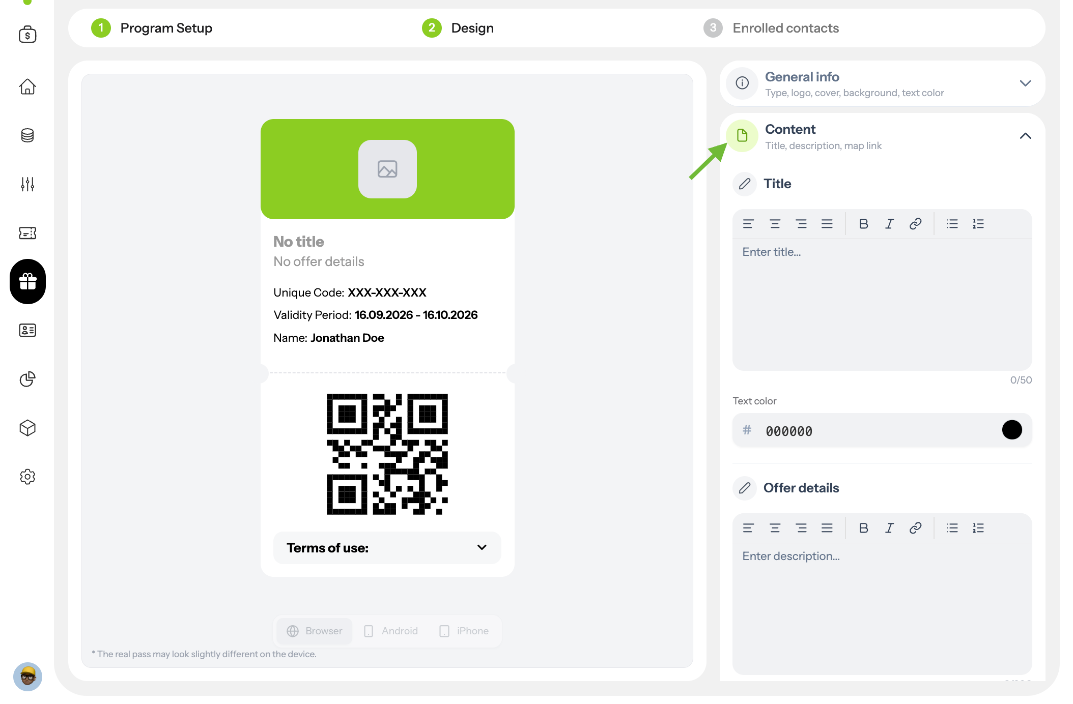 Customize Coupon Content