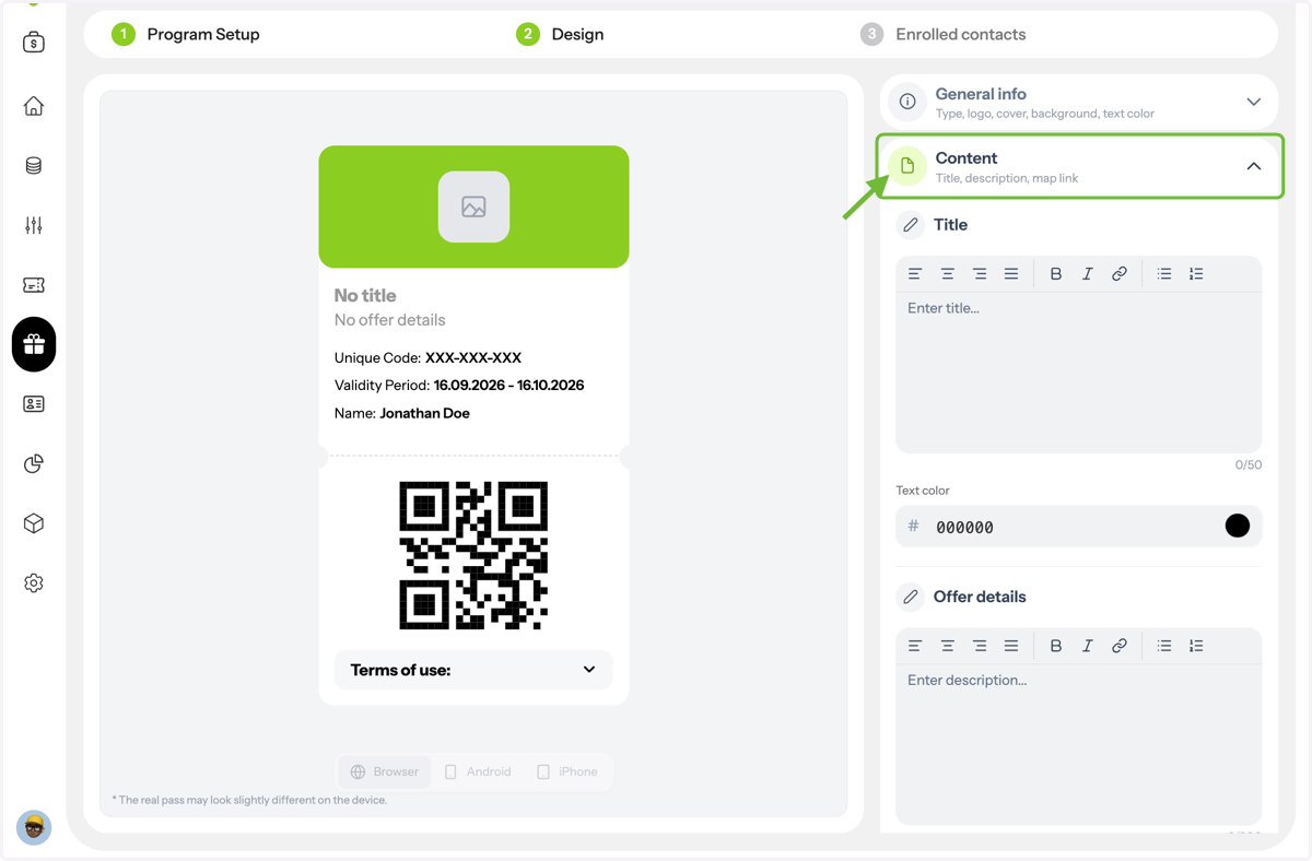 Customize Coupon Content