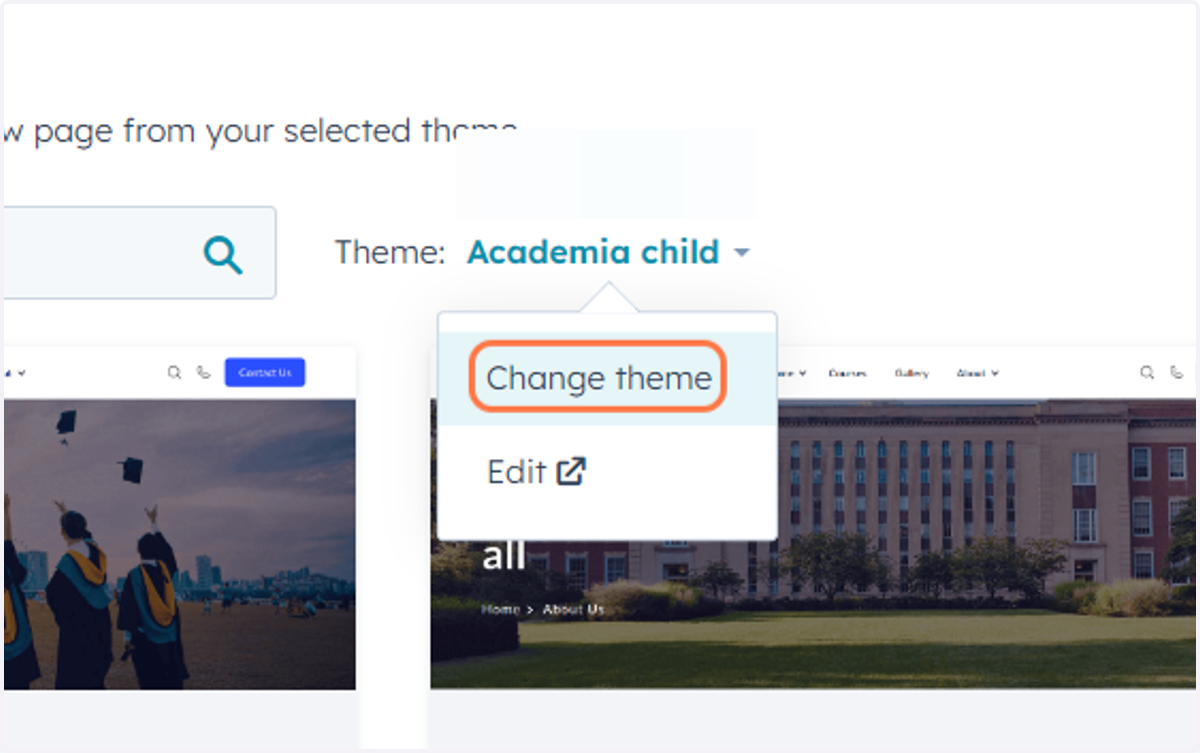Click on Change theme…
