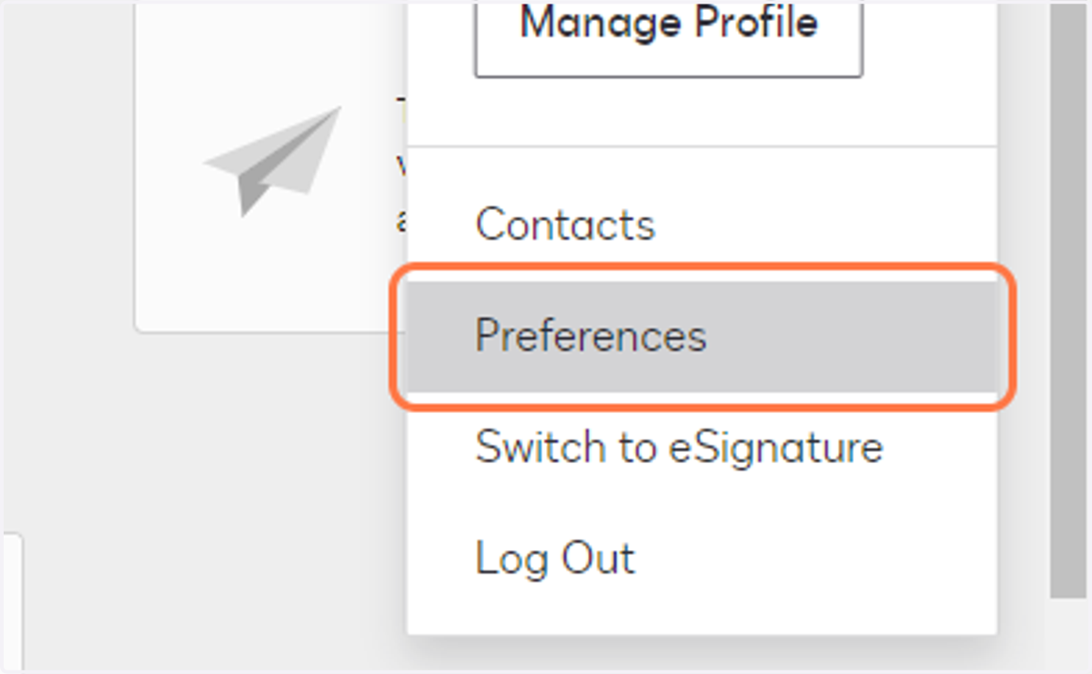 Click on Preferences